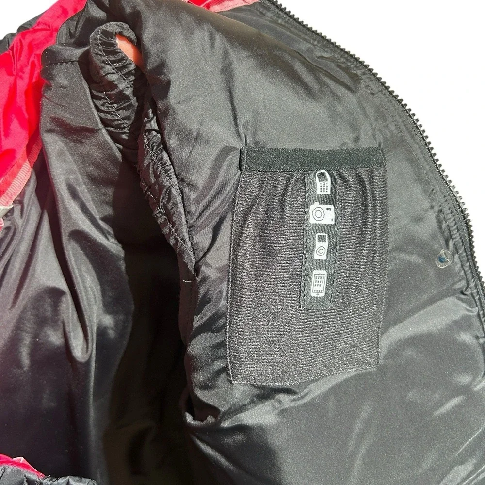 Nike Puffer Vest Youth Girls XL (16) Black & Pink‎ Thick Full Zip w/ Pockets